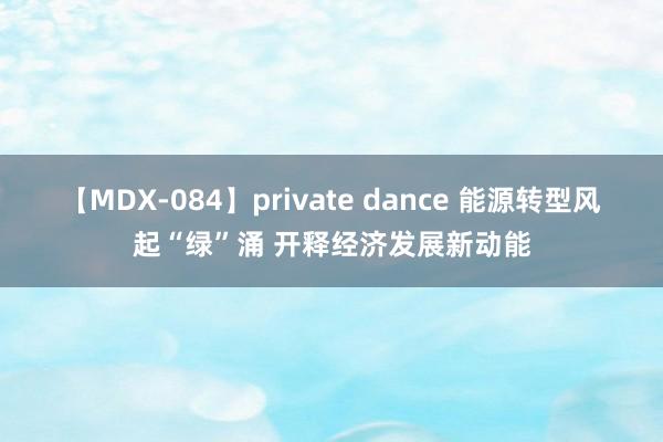 【MDX-084】private dance 能源转型风起“绿”涌 开释经济发展新动能