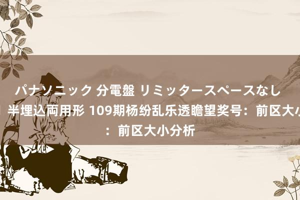 パナソニック 分電盤 リミッタースペースなし 露出・半埋込両用形 109期杨纷乱乐透瞻望奖号：前区大小分析