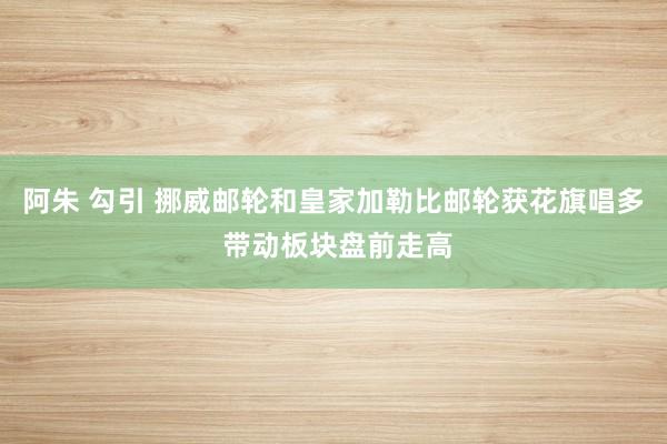 阿朱 勾引 挪威邮轮和皇家加勒比邮轮获花旗唱多 带动板块盘前走高