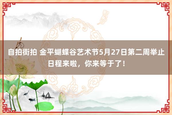 自拍街拍 金平蝴蝶谷艺术节5月27日第二周举止日程来啦，你来等于了！