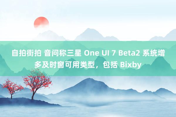 自拍街拍 音问称三星 One UI 7 Beta2 系统增多及时窗可用类型，包括 Bixby